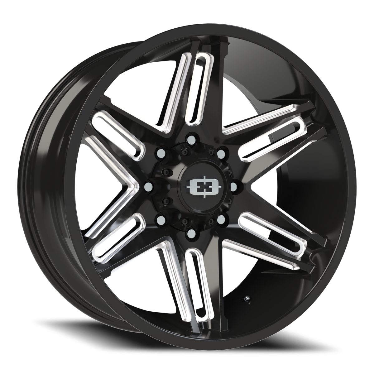 Vision Wheel 363 Gloss Black Milled Spoke 22x10 -19 8x170mm 125.2mm - Wheelwiz