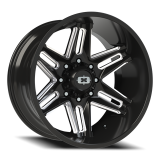 Vision Wheel 363 Gloss Black Milled Spoke 22x12 -51 8x170mm 125.2mm
