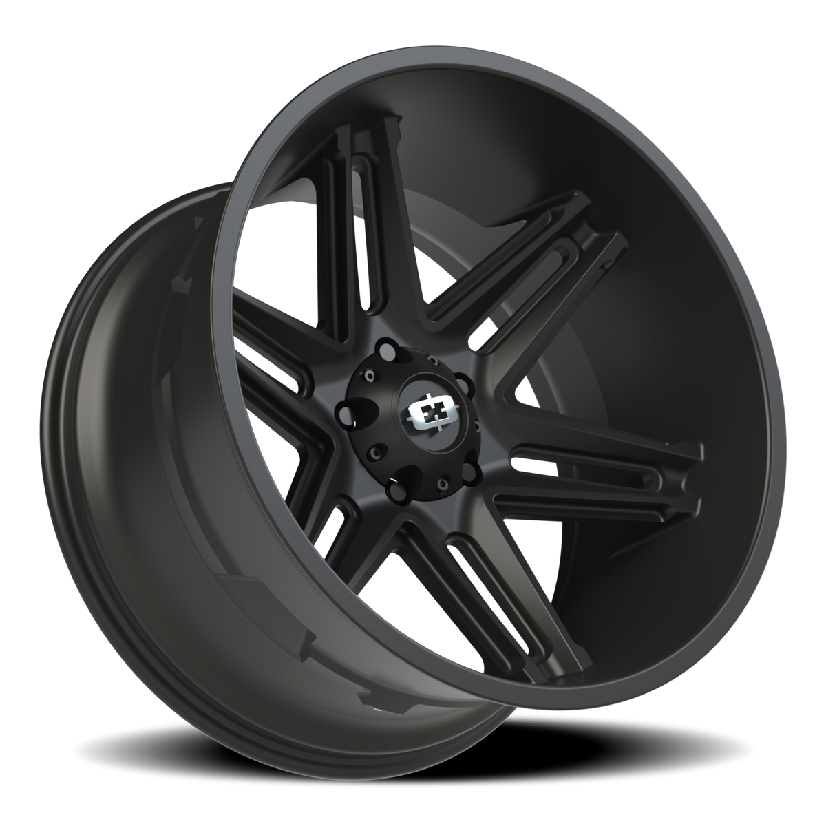 Vision Wheel 363 Satin Black 22x12 -51 5x139.7mm 108mm - Wheelwiz