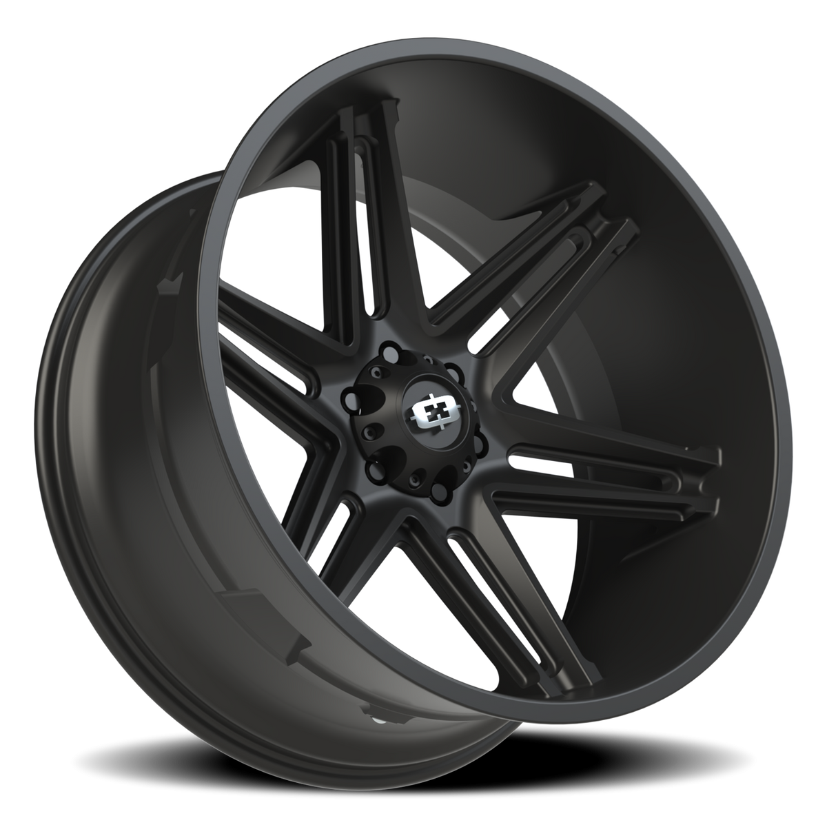 Vision Wheel 363 Satin Black 24x12 -51 6x139.7mm 106.2mm - Wheelwiz