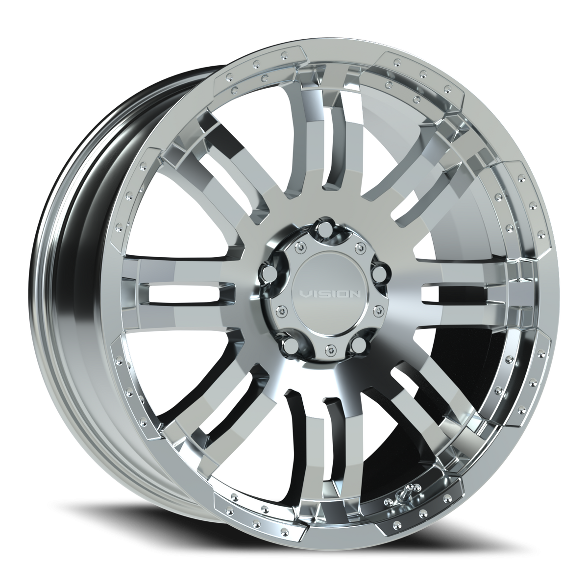 Vision Wheel 375 Chrome 20x9 +18 5x139.7mm 108mm - Wheelwiz