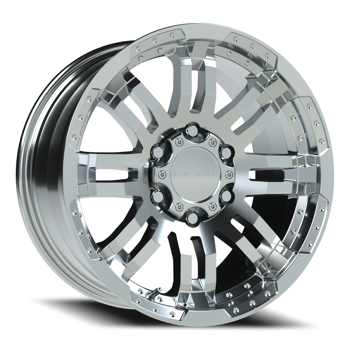 Vision Wheel 375 Chrome 17x8.5 +25 6x139.7mm 106.2mm - Wheelwiz