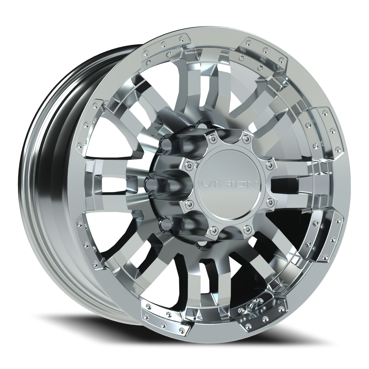 Vision Wheel 375 Chrome 17x8.5 +18 8x170mm 125.2mm - Wheelwiz