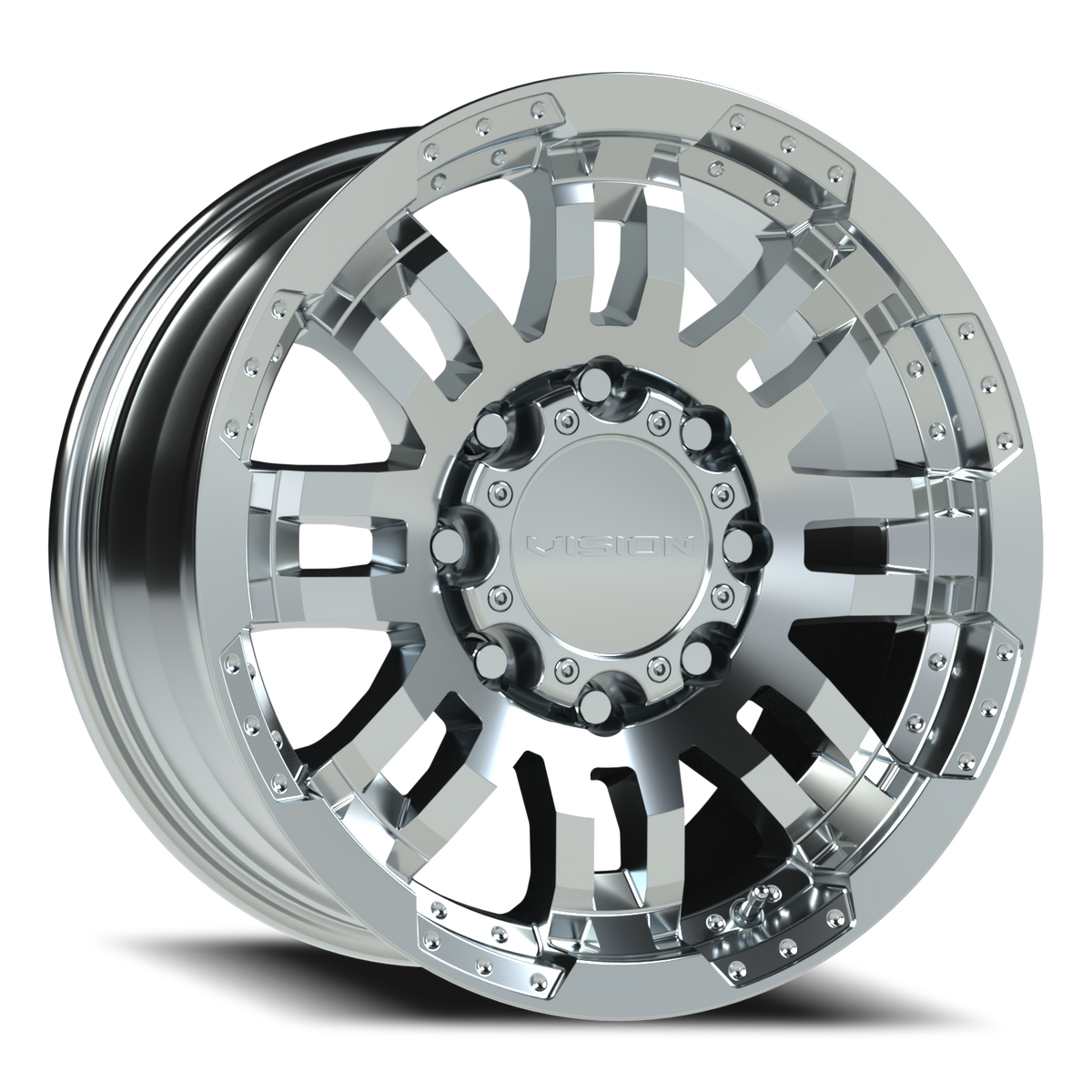 Vision Wheel 375 Chrome 17x8.5 +18 8x165.1mm 125.2mm - Wheelwiz