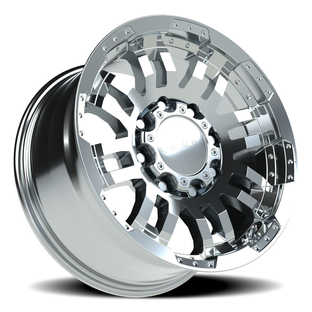 Vision Wheel 375 Chrome 17x8.5 +18 8x165.1mm 125.2mm - Wheelwiz