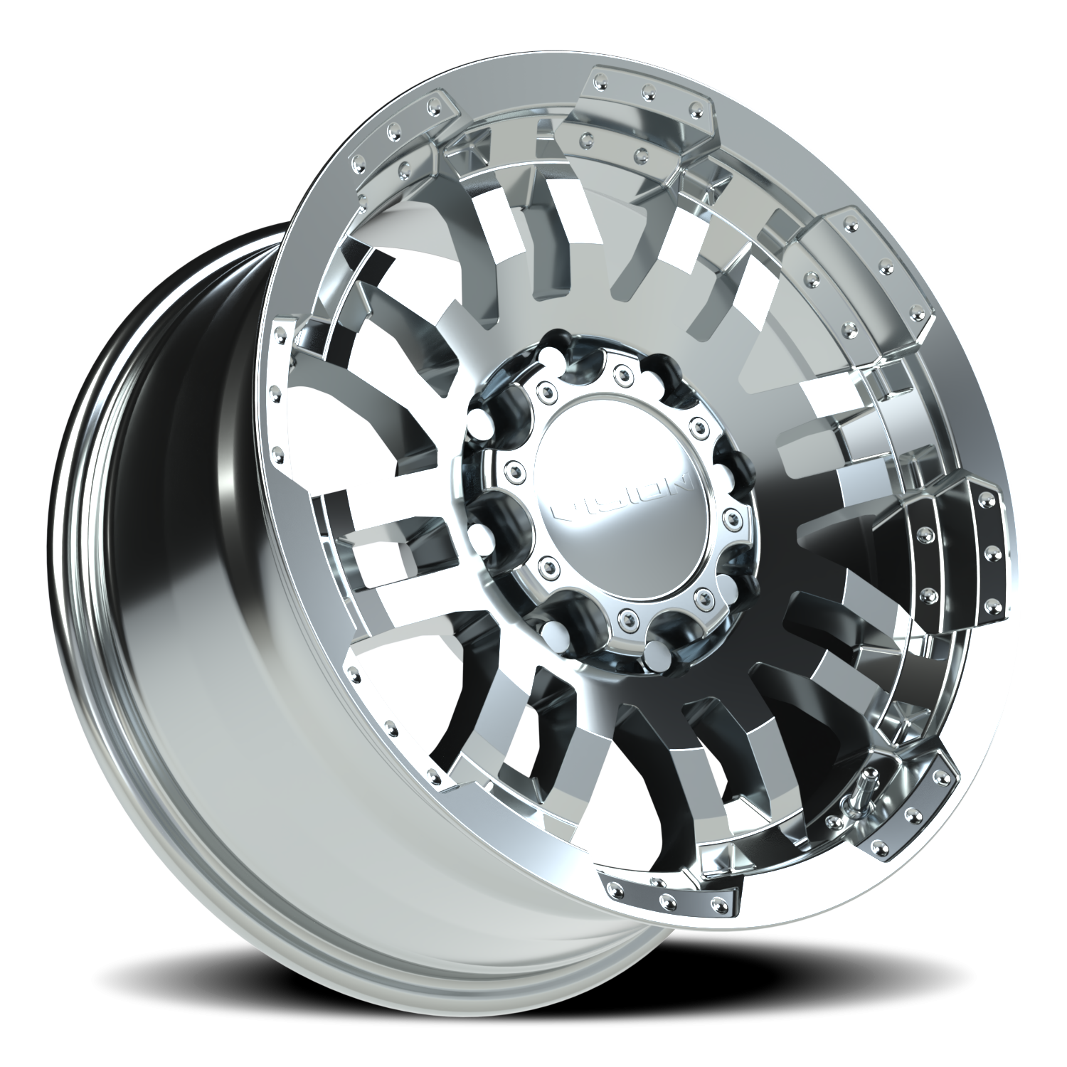 Vision Wheel 375 Chrome 17x8.5 +18 8x165.1mm 125.2mm - Wheelwiz