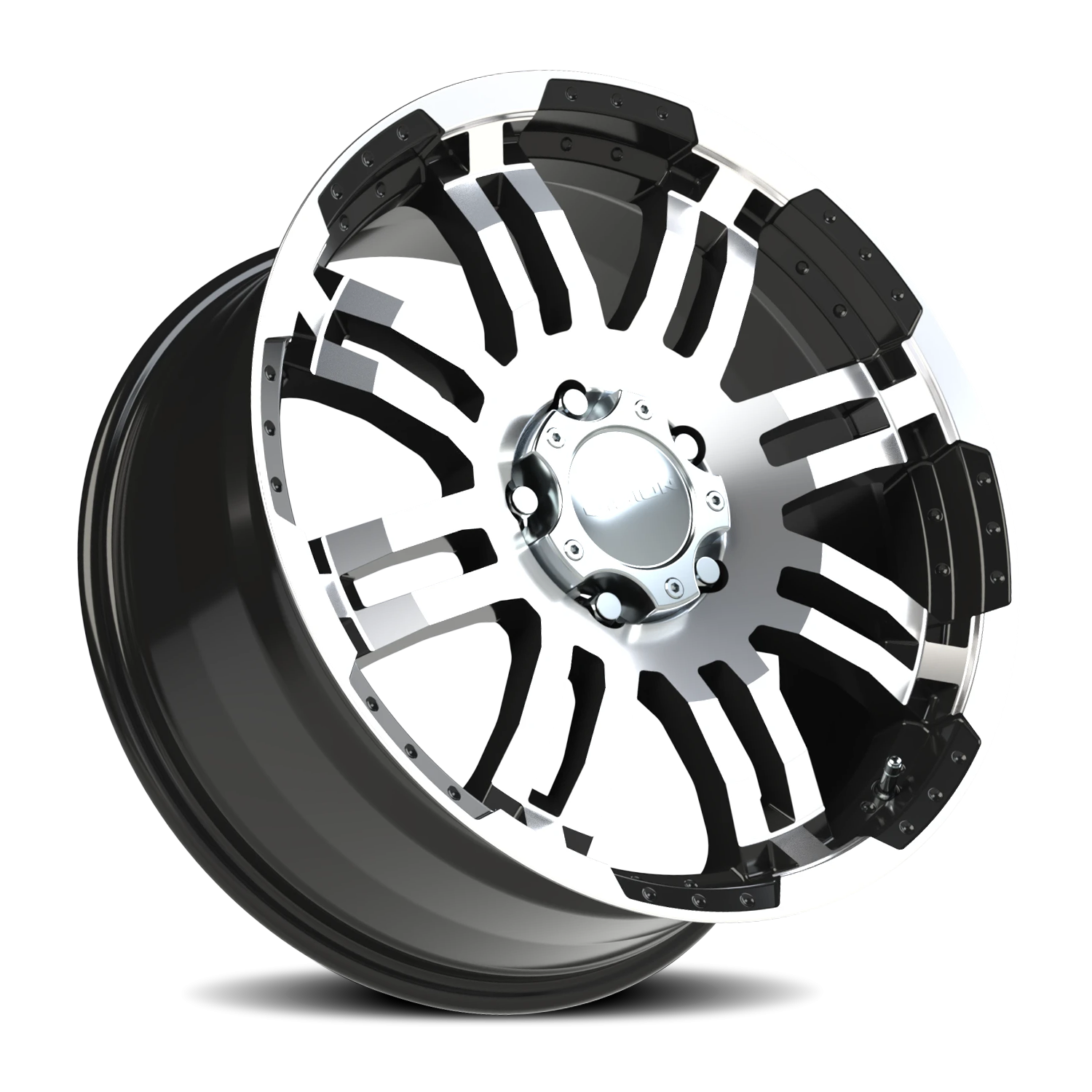 Vision Wheel 375 Gloss Black Machined Face 20x9 +35 5x150mm 110.2mm - Wheelwiz