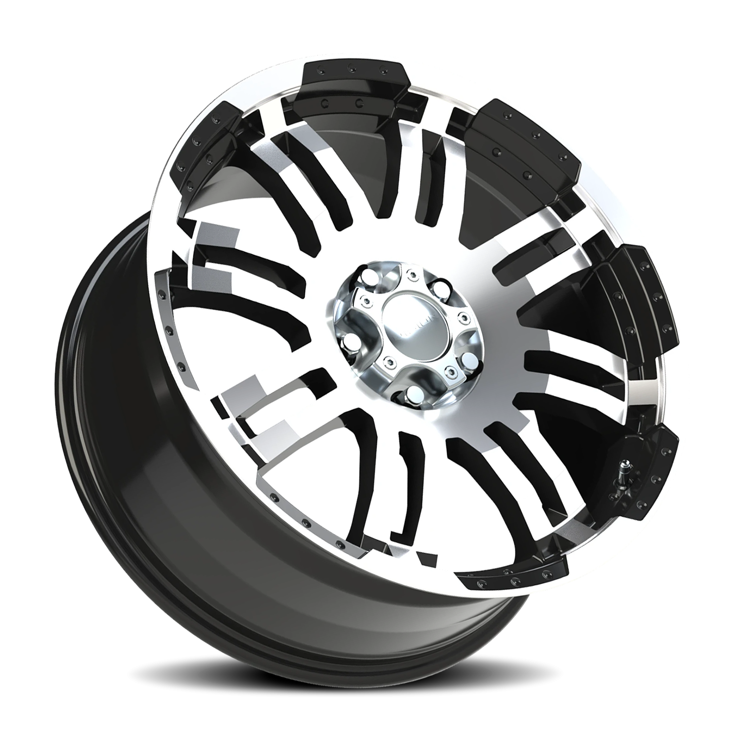 Vision Wheel 375 Gloss Black Machined Face 20x9 +10 5x127mm 78.1mm - Wheelwiz