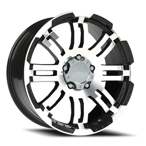 Vision Wheel 375 Gloss Black Machined Face 20x9 +18 5x139.7mm 108mm - Wheelwiz