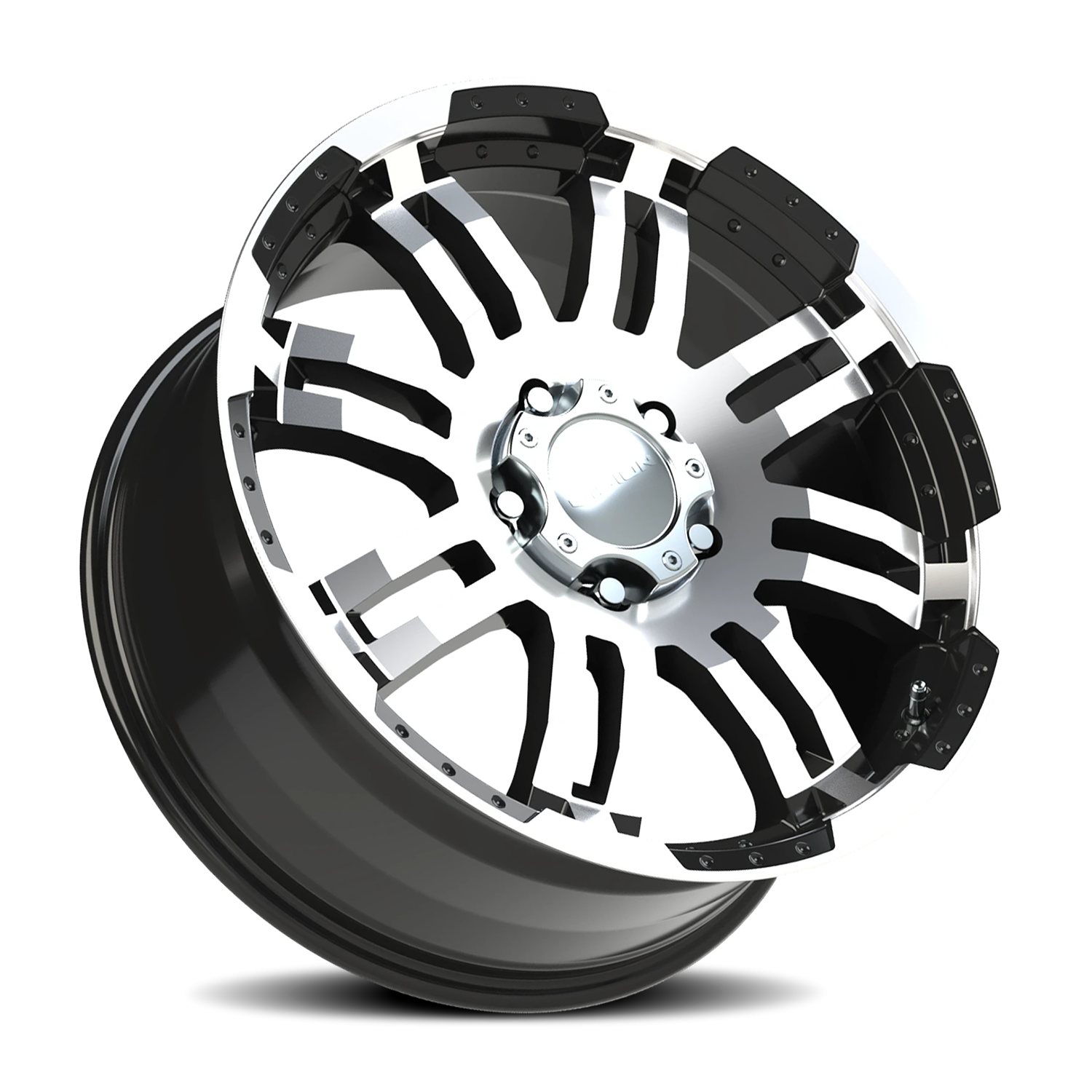 Vision Wheel 375 Gloss Black Machined Face 20x9 +18 5x139.7mm 108mm - Wheelwiz