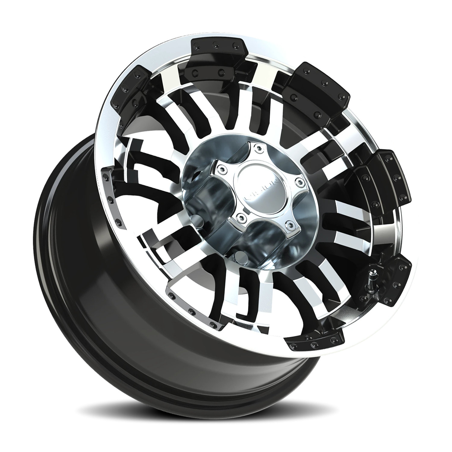 Vision Wheel 375 Gloss Black Machined Face 15x7.5 -12 5x127mm 78.1mm - Wheelwiz