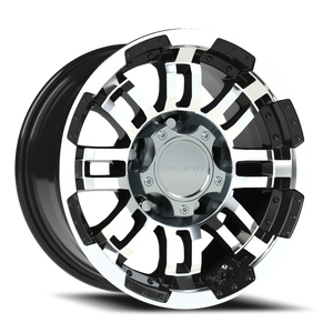Vision Wheel 375 Gloss Black Machined Face 15x7.5 -12 5x139.7mm 110mm - Wheelwiz