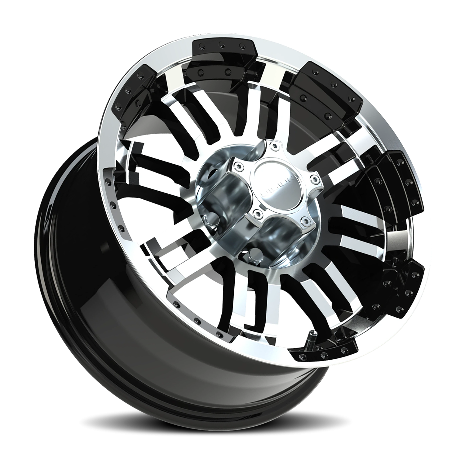 Vision Wheel 375 Gloss Black Machined Face 16x8 0 5x127mm 78.1mm - Wheelwiz