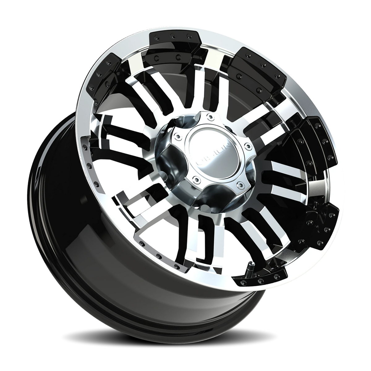 Vision Wheel 375 Gloss Black Machined Face 16x8 0 5x139.7mm 110mm - Wheelwiz