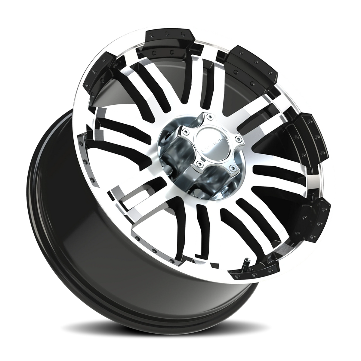 Vision Wheel 375 Gloss Black Machined Face 18x9 +18 5x114.3mm 83mm - Wheelwiz
