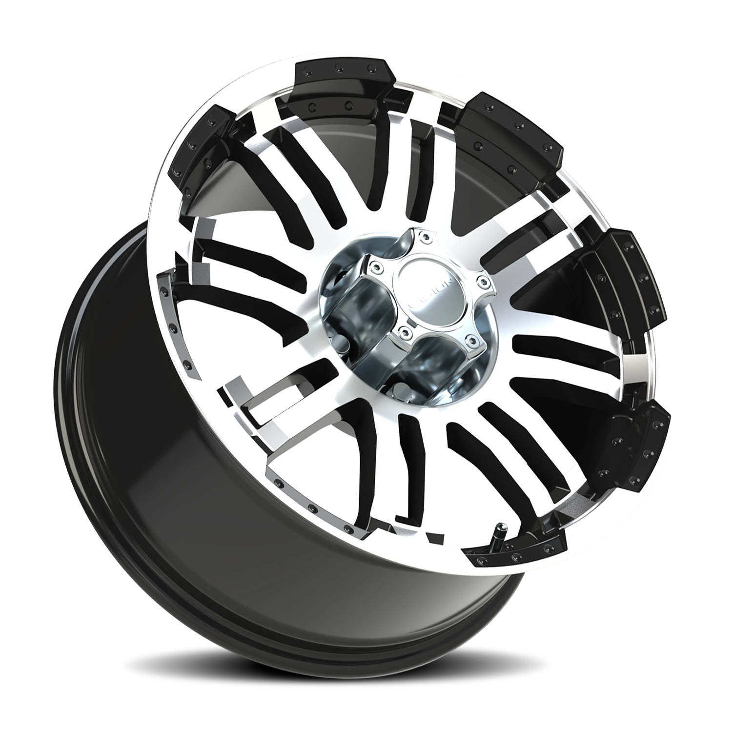 Vision Wheel 375 Gloss Black Machined Face 18x9 +18 5x114.3mm 83mm - Wheelwiz