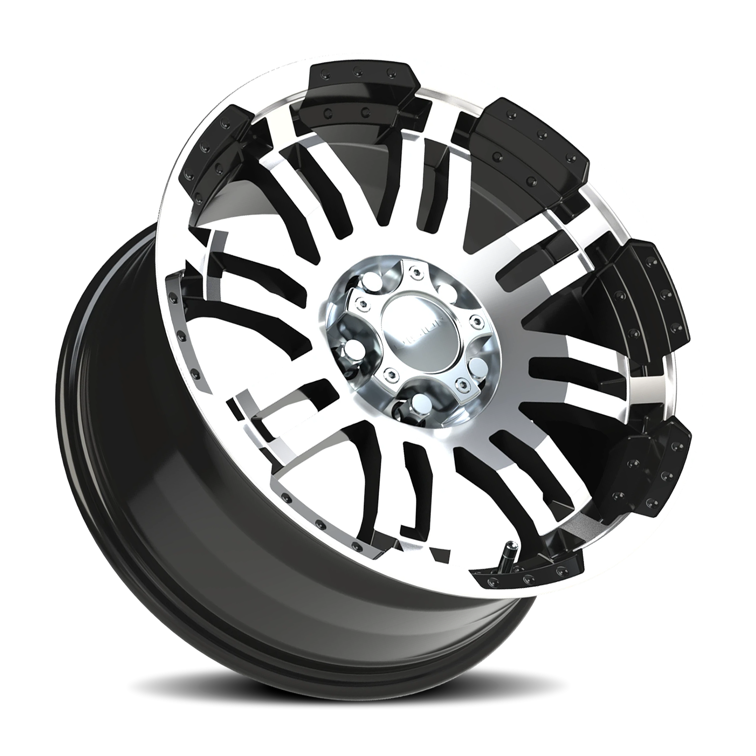Vision Wheel 375 Gloss Black Machined Face 17x8.5 +18 5x114.3mm 83mm - Wheelwiz