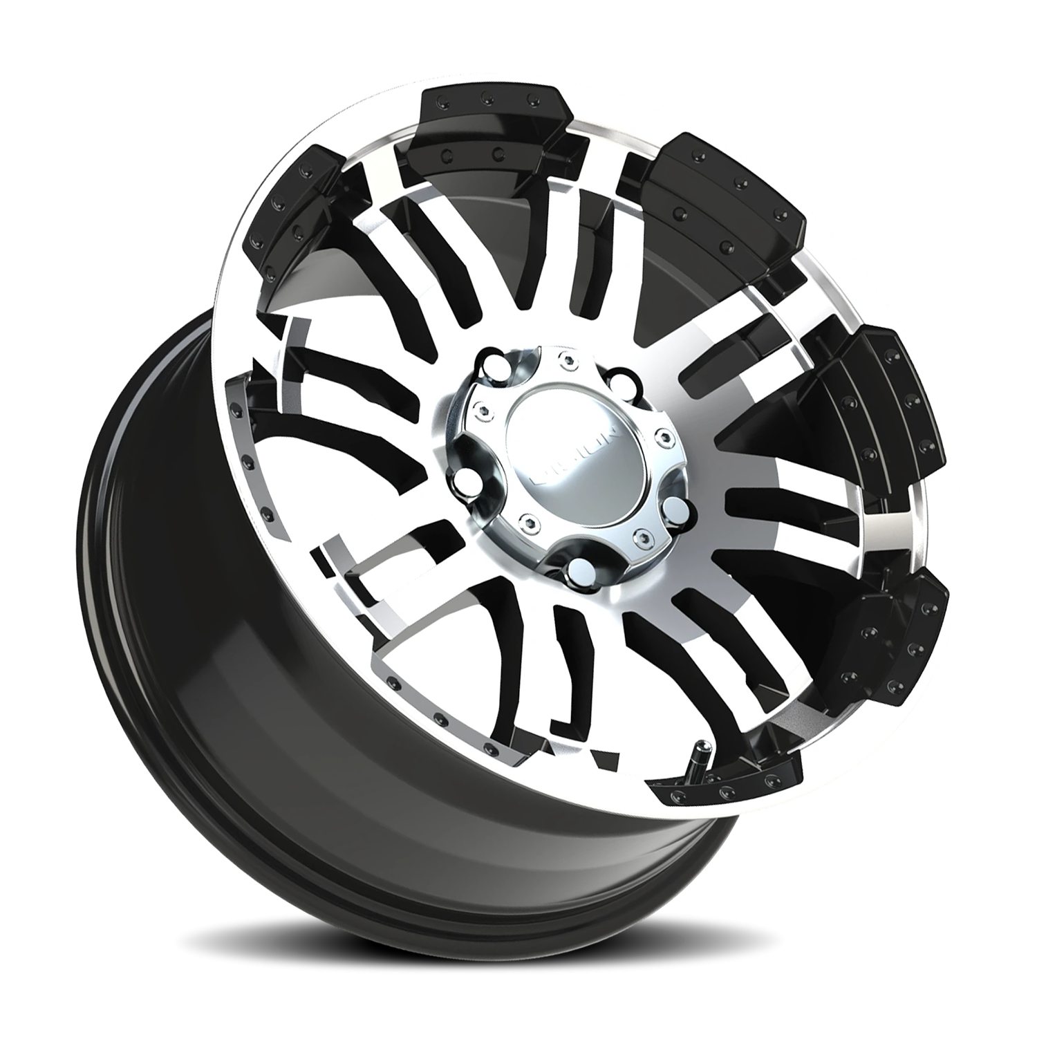 Vision Wheel 375 Gloss Black Machined Face 17x8.5 +18 5x139.7mm 108mm - Wheelwiz