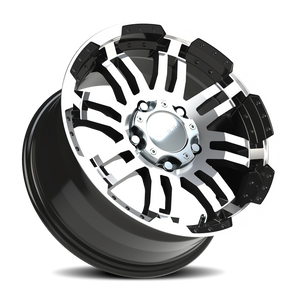 Vision Wheel 375 Gloss Black Machined Face 17x8.5 +18 5x139.7mm 108mm - Wheelwiz