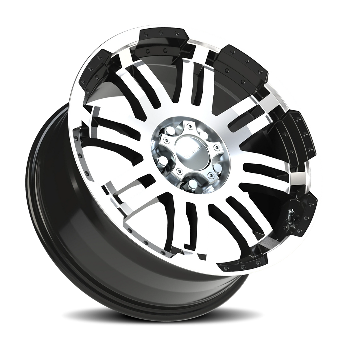 Vision Wheel 375 Gloss Black Machined Face 18x8.5 +18 5x114.3mm 83mm - Wheelwiz
