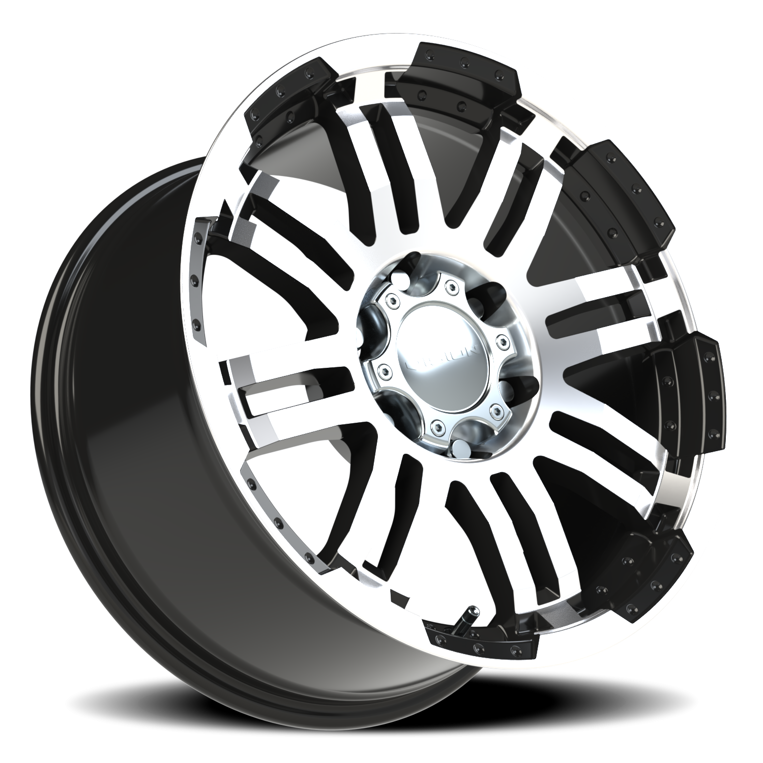 Vision Wheel 375 Gloss Black Machined Face 20x9 0 6x139.7mm 106.2mm - Wheelwiz