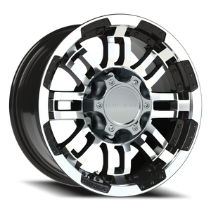 Vision Wheel 375 Gloss Black Machined Face 15x7.5 -12 6x139.7mm 110mm - Wheelwiz