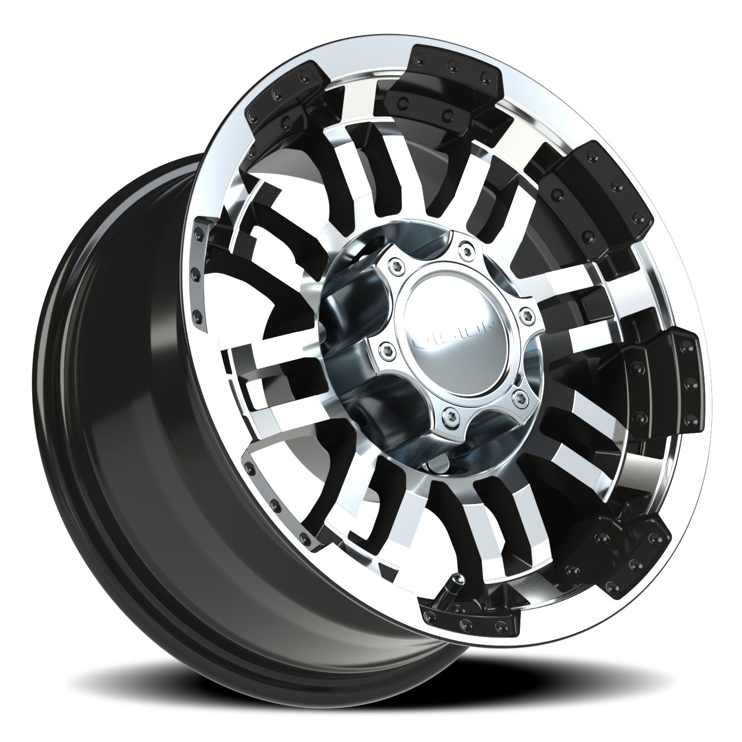 Vision Wheel 375 Gloss Black Machined Face 15x7.5 -12 6x139.7mm 110mm - Wheelwiz