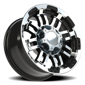 Vision Wheel 375 Gloss Black Machined Face 15x7.5 -12 6x139.7mm 110mm - Wheelwiz