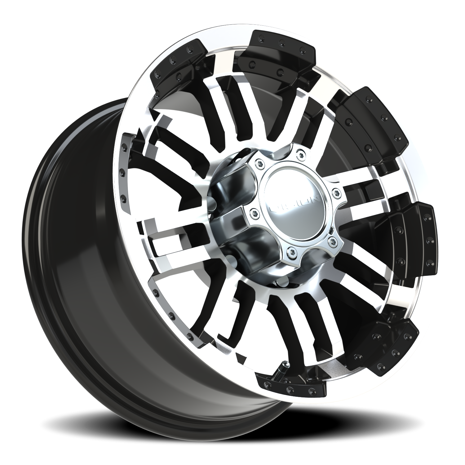 Vision Wheel 375 Gloss Black Machined Face 16x8 0 6x139.7mm 110mm - Wheelwiz