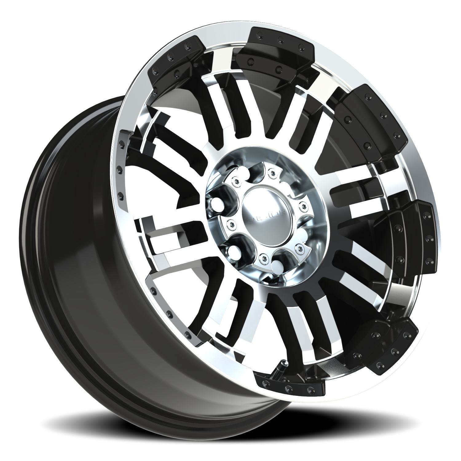 Vision Wheel 375 Gloss Black Machined Face 16x8 +12 6x114.3mm 71.5mm - Wheelwiz