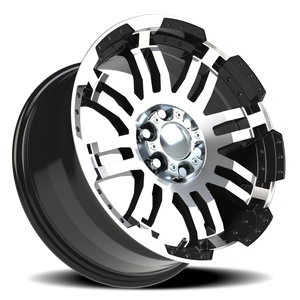 Vision Wheel 375 Gloss Black Machined Face 17x8.5 +18 6x114.3mm 73mm - Wheelwiz