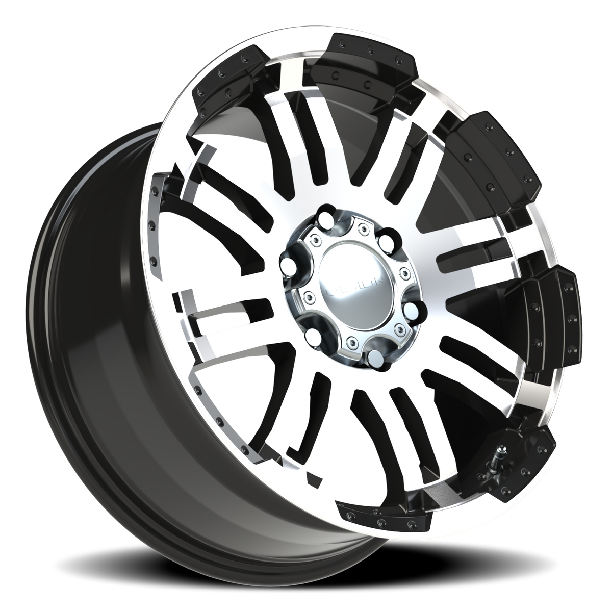 Vision Wheel 375 Gloss Black Machined Face 18x8.5 +25 6x139.7mm 106.2mm - Wheelwiz