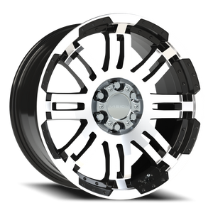 Vision Wheel 375 Gloss Black Machined Face 18x8.5 +18 6x114.3mm 73mm - Wheelwiz