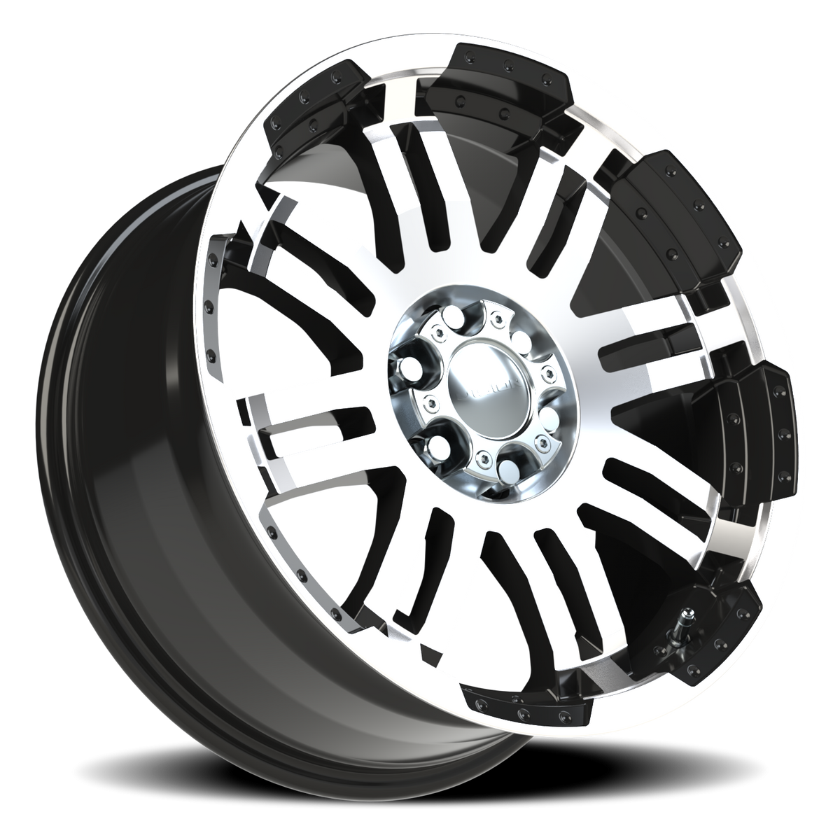 Vision Wheel 375 Gloss Black Machined Face 18x8.5 +18 6x114.3mm 73mm - Wheelwiz