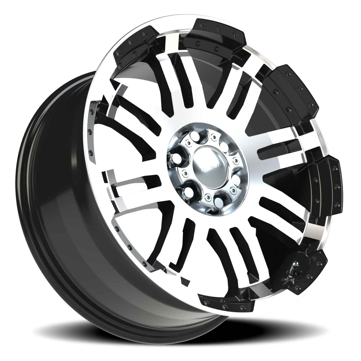 Vision Wheel 375 Gloss Black Machined Face 18x8.5 +18 6x114.3mm 73mm - Wheelwiz