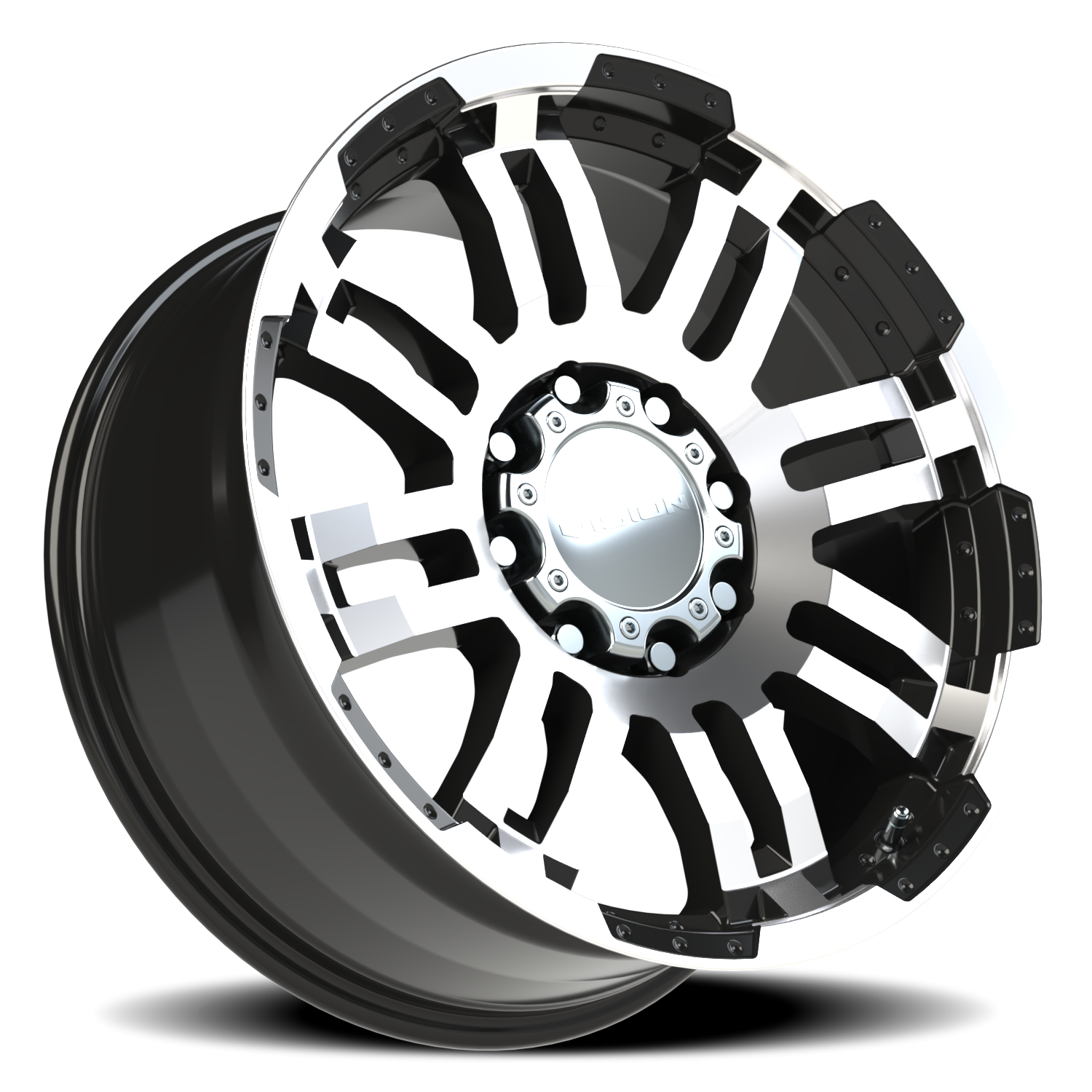 Vision Wheel 375 Gloss Black Machined Face 20x9 +18 8x165.1mm 125.2mm - Wheelwiz