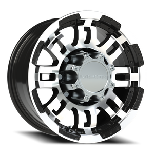 Vision Wheel 375 Gloss Black Machined Face 16x8 -6 8x165.1mm 125.2mm - Wheelwiz