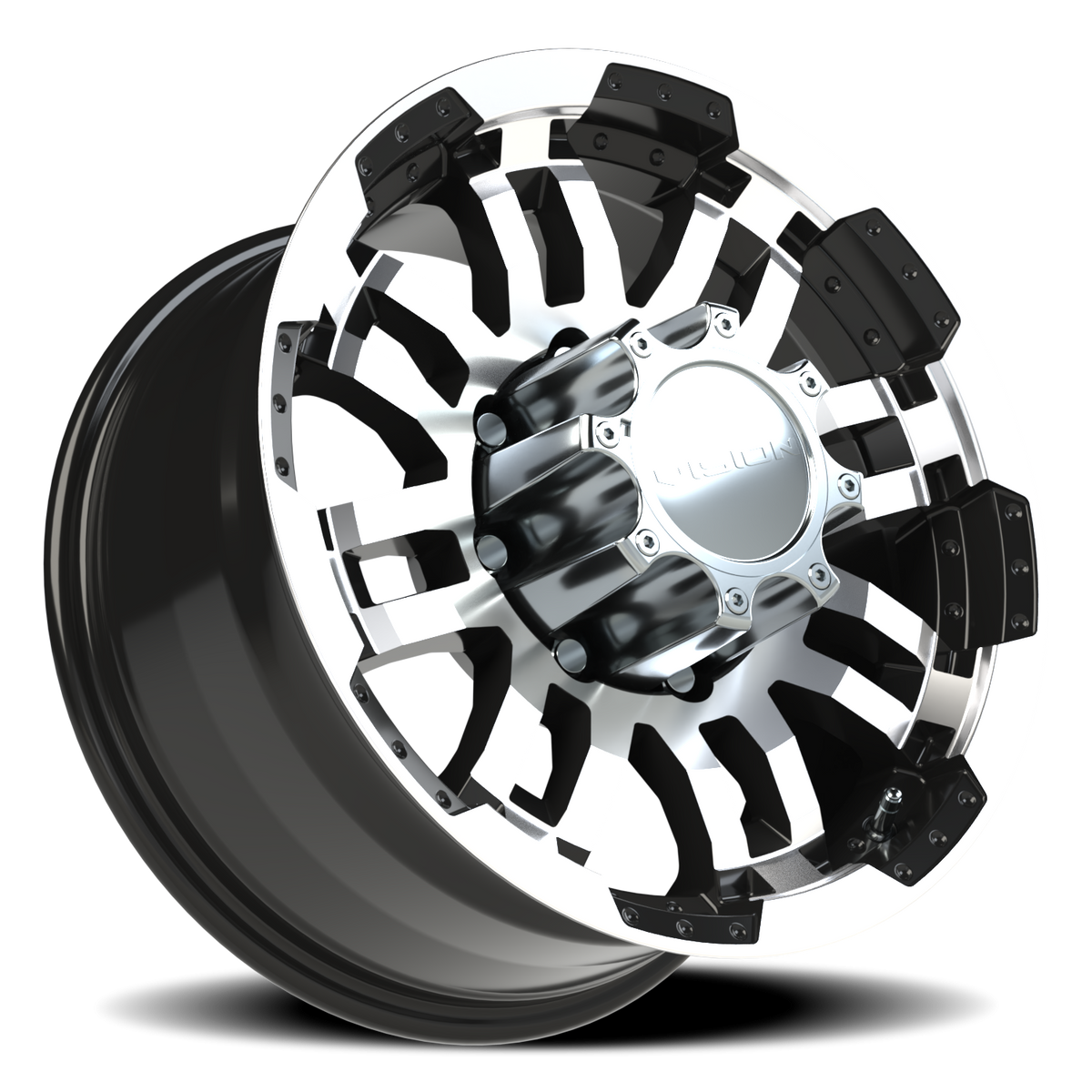 Vision Wheel 375 Gloss Black Machined Face 17x8.5 +18 8x170mm 125.2mm - Wheelwiz