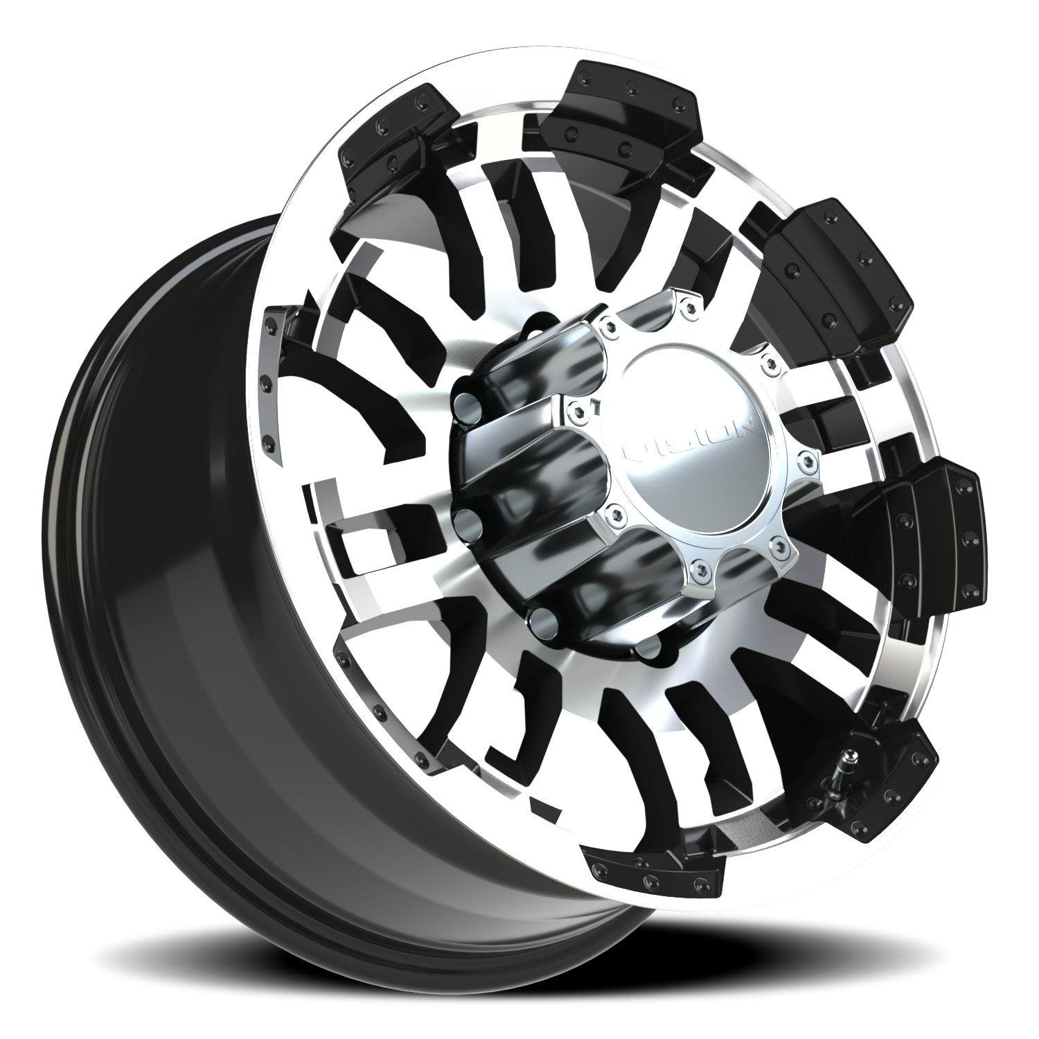 Vision Wheel 375 Gloss Black Machined Face 17x8.5 +18 8x170mm 125.2mm - Wheelwiz