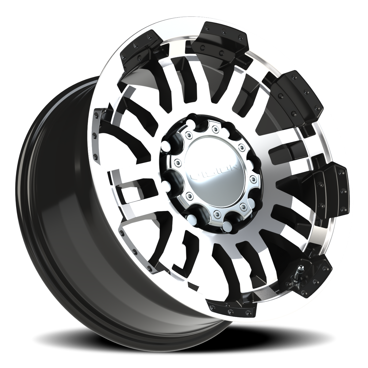 Vision Wheel 375 Gloss Black Machined Face 17x8.5 +18 8x165.1mm 125.2mm - Wheelwiz