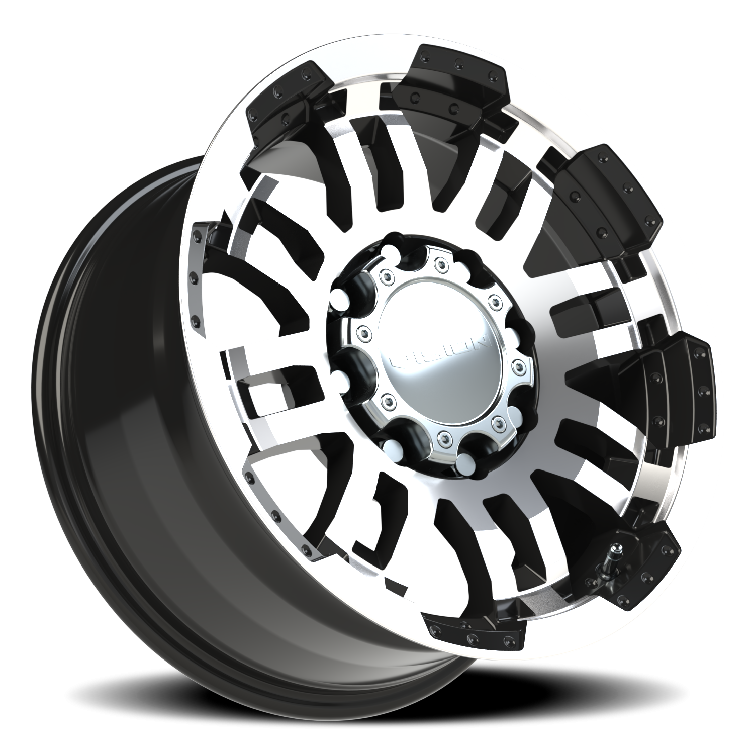 Vision Wheel 375 Gloss Black Machined Face 17x8.5 +18 8x165.1mm 125.2mm - Wheelwiz