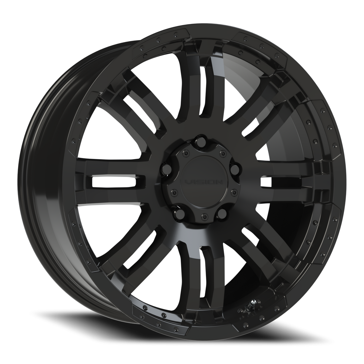 Vision Wheel 375 Gloss Black 20x9 +18 5x139.7mm 108mm - Wheelwiz