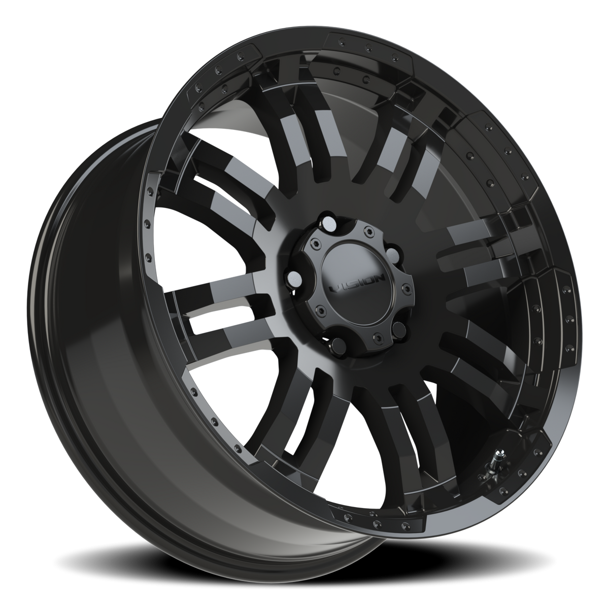 Vision Wheel 375 Gloss Black 20x9 +18 5x139.7mm 108mm - Wheelwiz