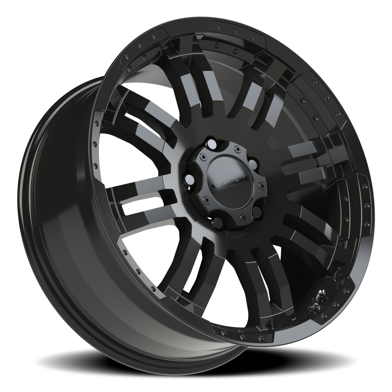 Vision Wheel 375 Gloss Black 20x9 +18 5x139.7mm 108mm - Wheelwiz