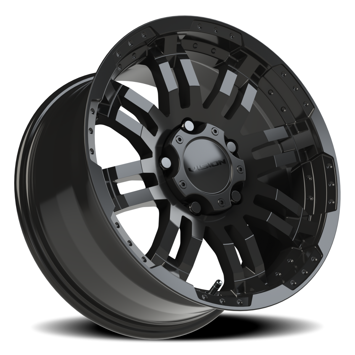 Vision Wheel 375 Gloss Black 17x8.5 +18 5x139.7mm 108mm - Wheelwiz