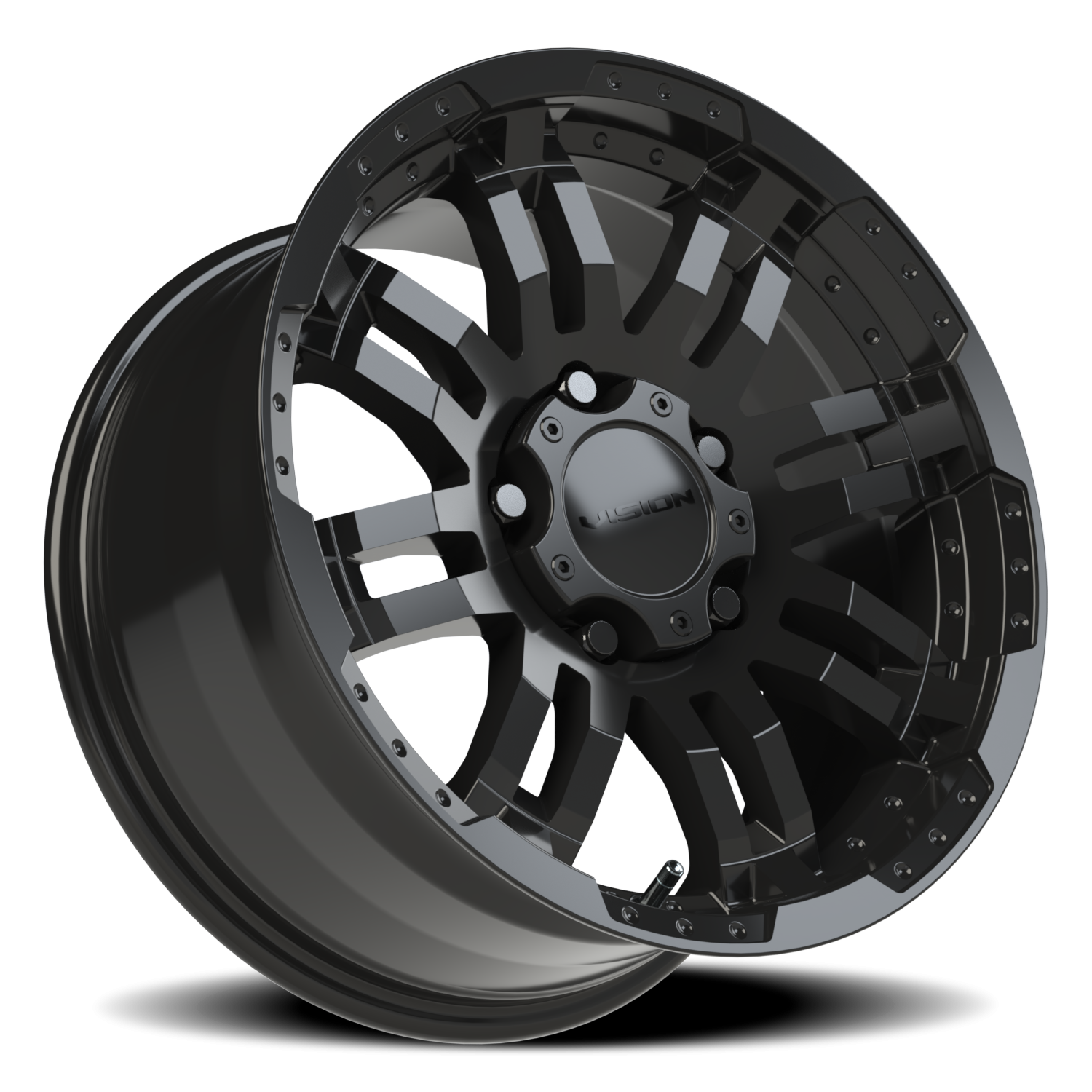 Vision Wheel 375 Gloss Black 17x8.5 +18 5x139.7mm 108mm - Wheelwiz