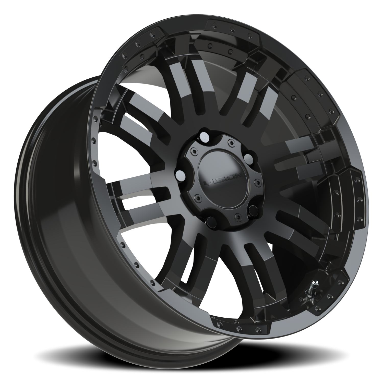Vision Wheel 375 Gloss Black 18x8.5 +18 5x139.7mm 108mm - Wheelwiz
