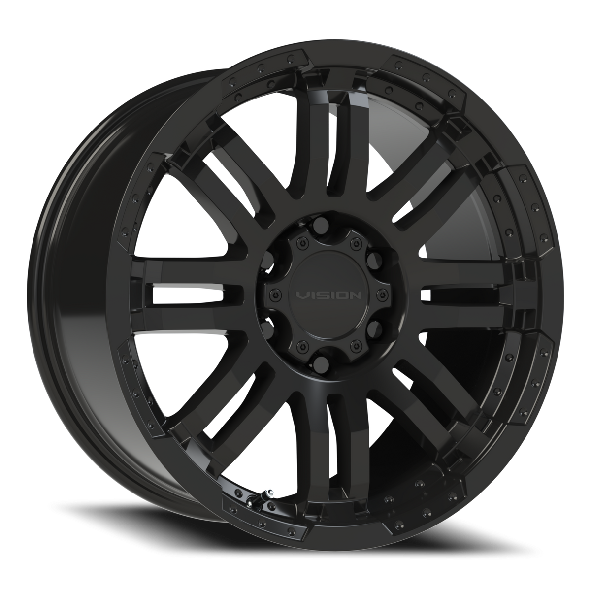Vision Wheel 375 Gloss Black 20x9 +18 6x139.7mm 106.2mm - Wheelwiz