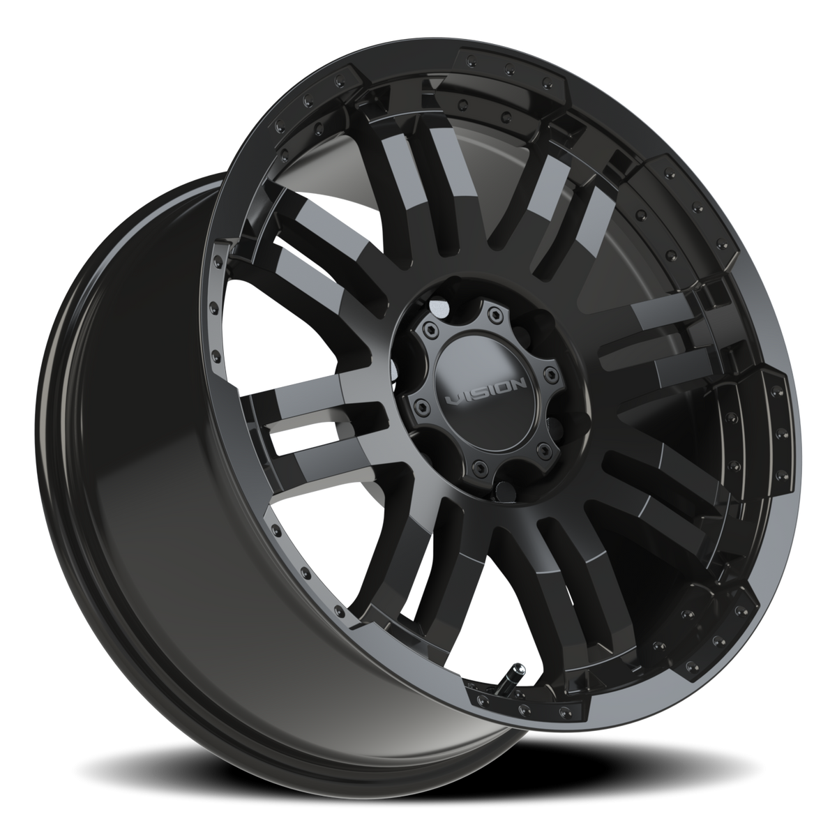 Vision Wheel 375 Gloss Black 20x9 +18 6x139.7mm 106.2mm - Wheelwiz