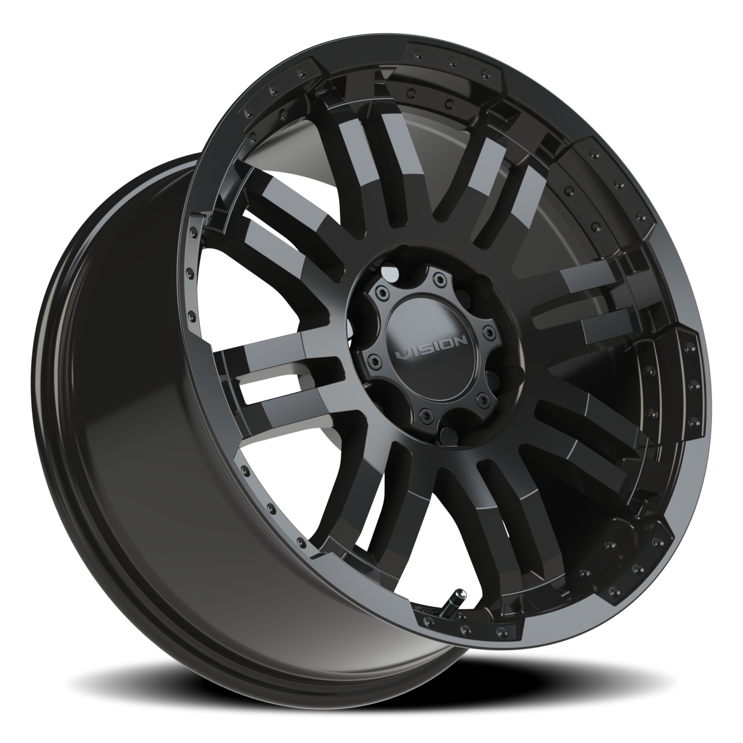 Vision Wheel 375 Gloss Black 20x9 +18 6x139.7mm 106.2mm - Wheelwiz